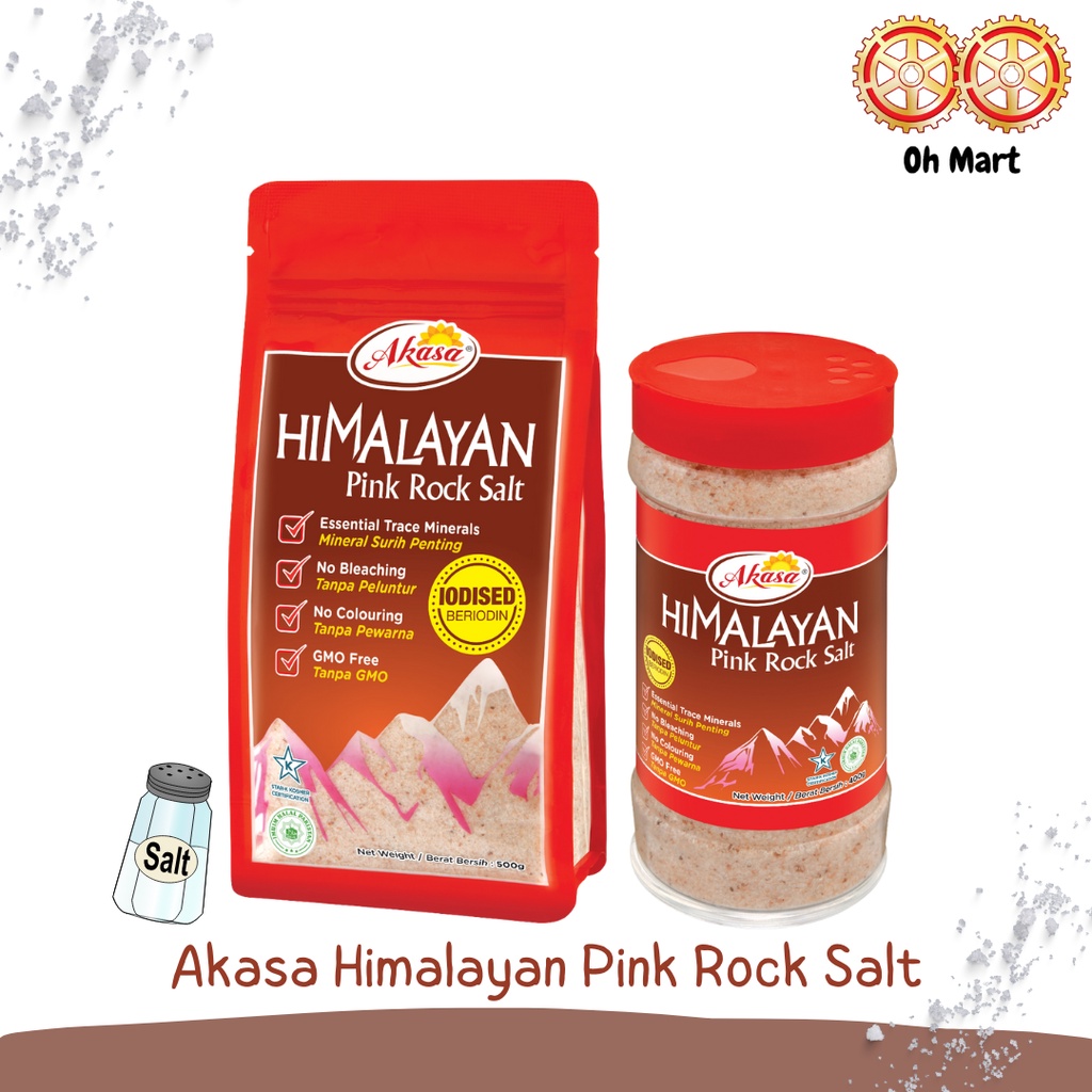 Akasa Himalayan Pink Rock Salt 400/500g | Shopee Philippines