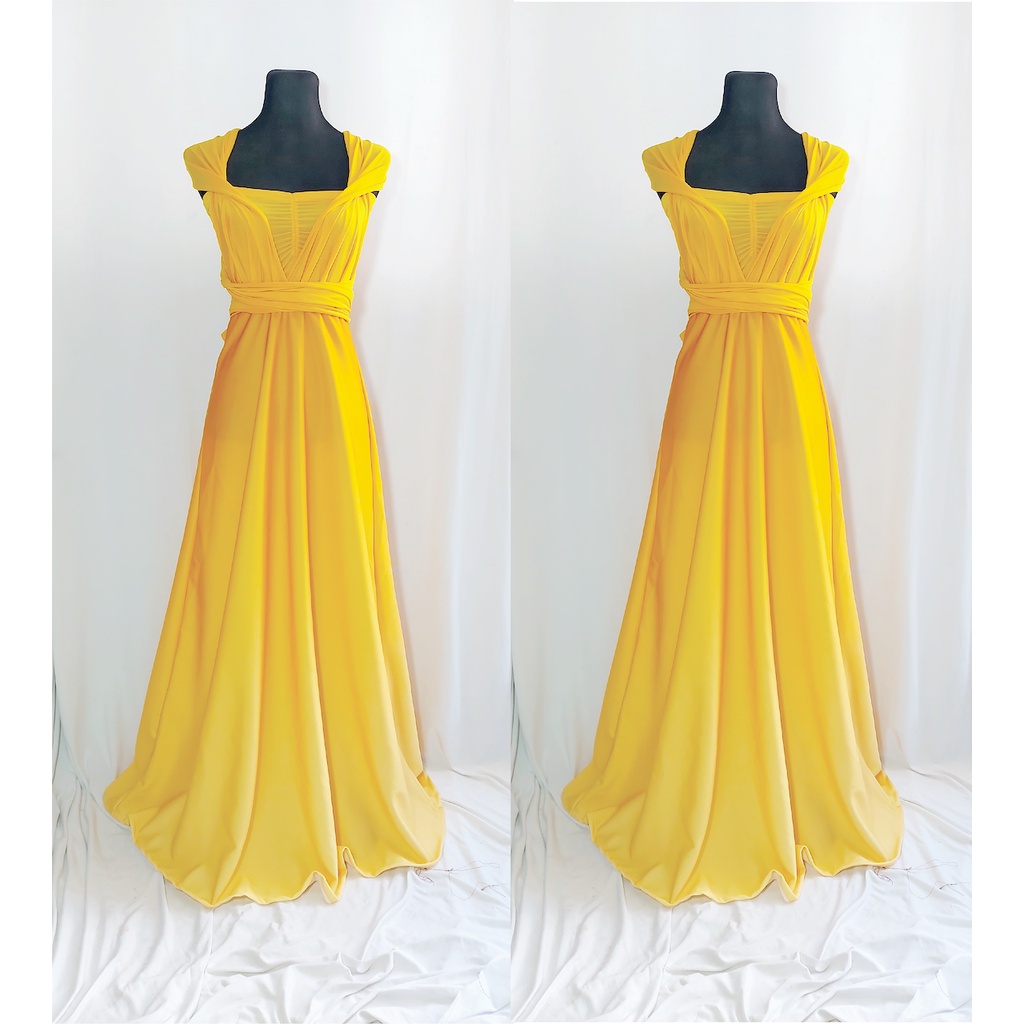 slim fit dress slacks Yellow summer dress for women – Bohème Infinity main image 0