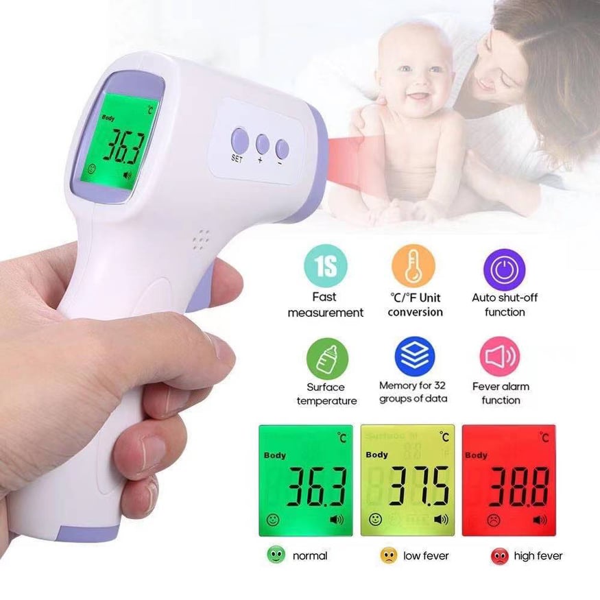 Thermometer SUNPHOR Infrared Forehead Thermometer for Adult and Kids,  Premium Non-Contact Medical Temperature Gun for Baby and Child, Digital No  Touch Thermometer, LCD Fast Display 