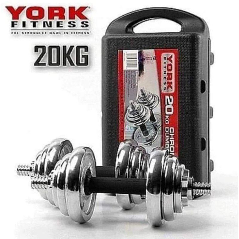 York 20kg dumbbell discount set