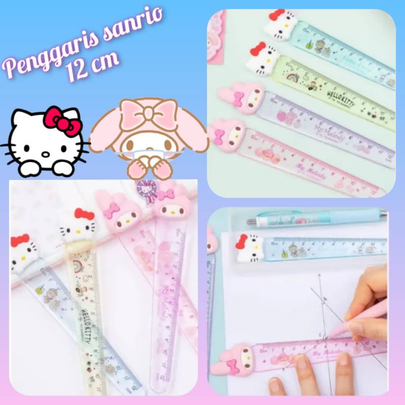 Hello kitty melody sanrio ruler 12cm | Shopee Philippines