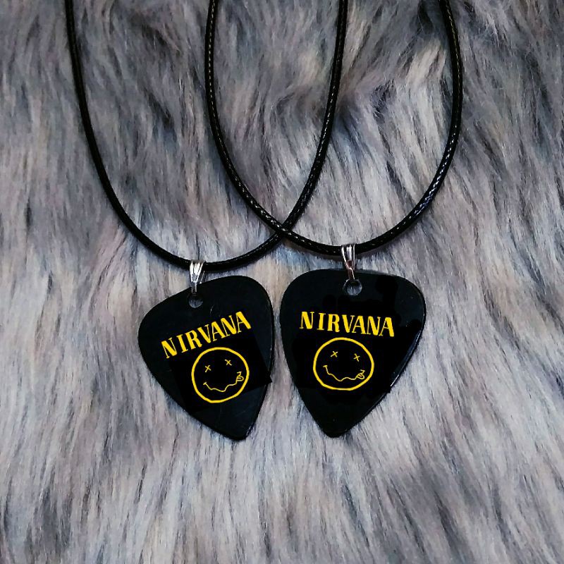 NIRVANA GUITAR PICK NECKLACE (Adjustable Cord 14"22") werockph