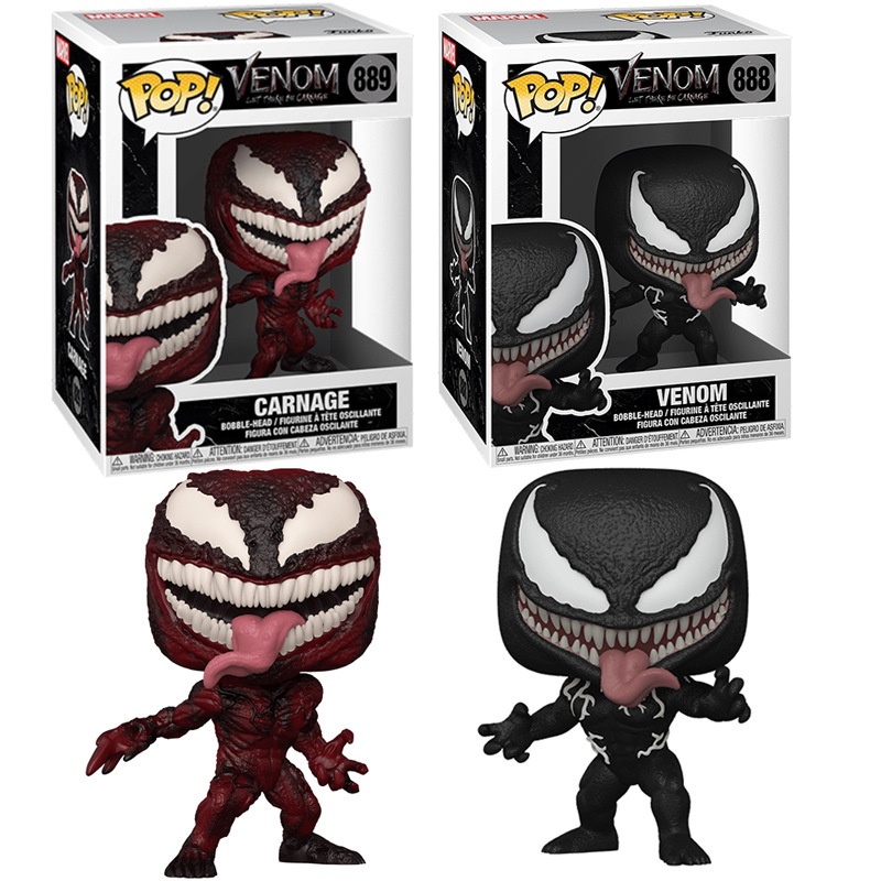 Venom Let there be Carnage Marvel Funko Pop 888 889 Vinyl Action