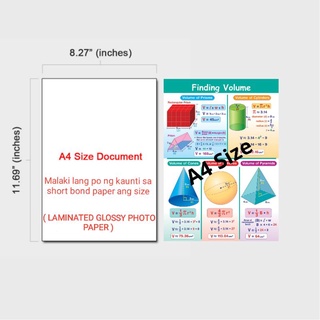 FINDING VOLUME Math Charts, Laminated Math Charts , A4 Size, for kids ...