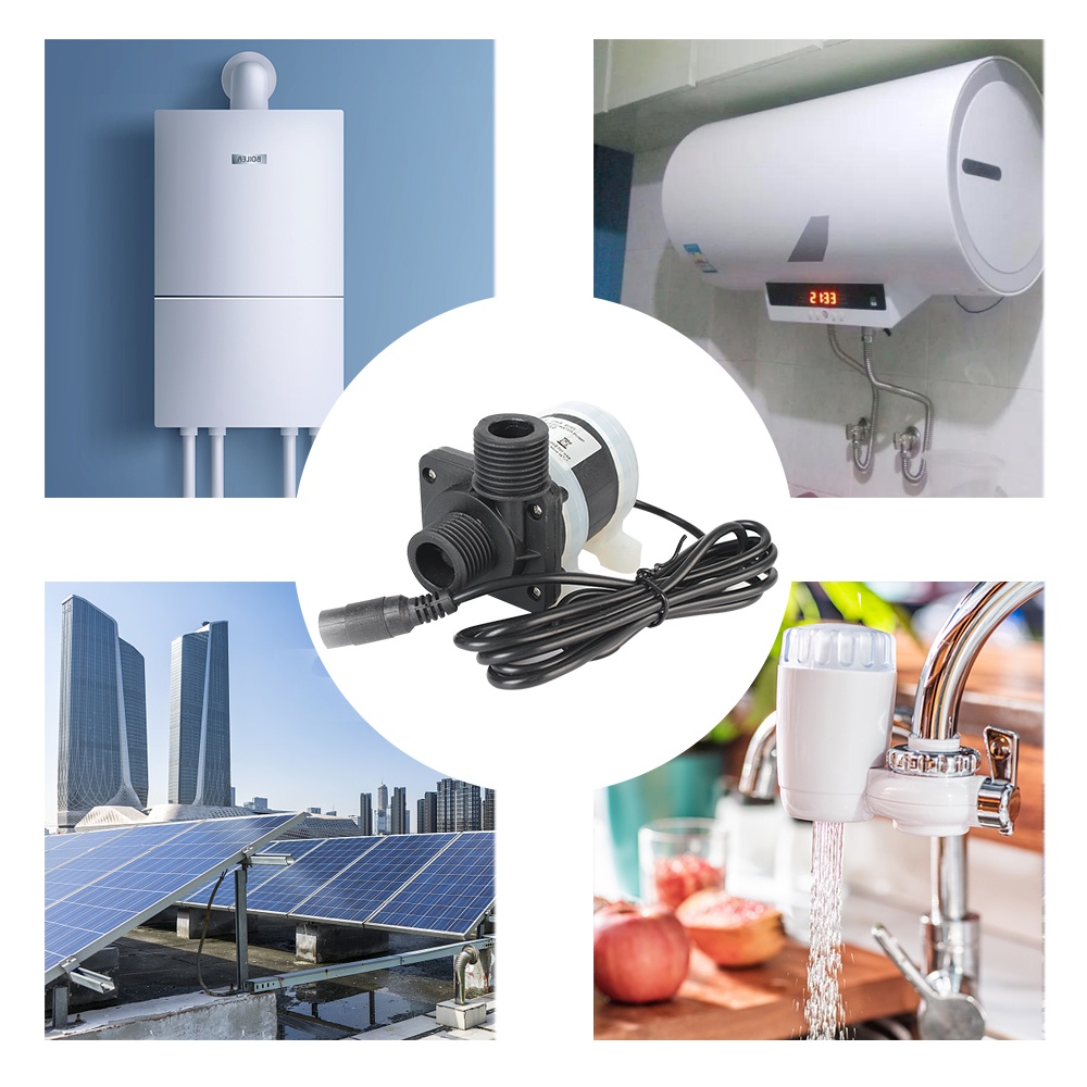 Brushless Solar Motor Water Pump Waterproof Water Heater Shower Floor