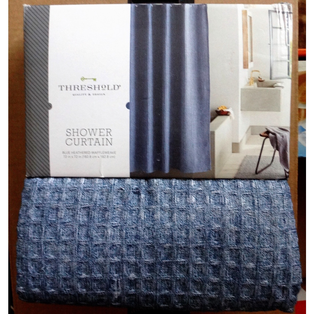 Threshold Shower Curtain Blue Waffle Weave NewUSA Shopee Philippines
