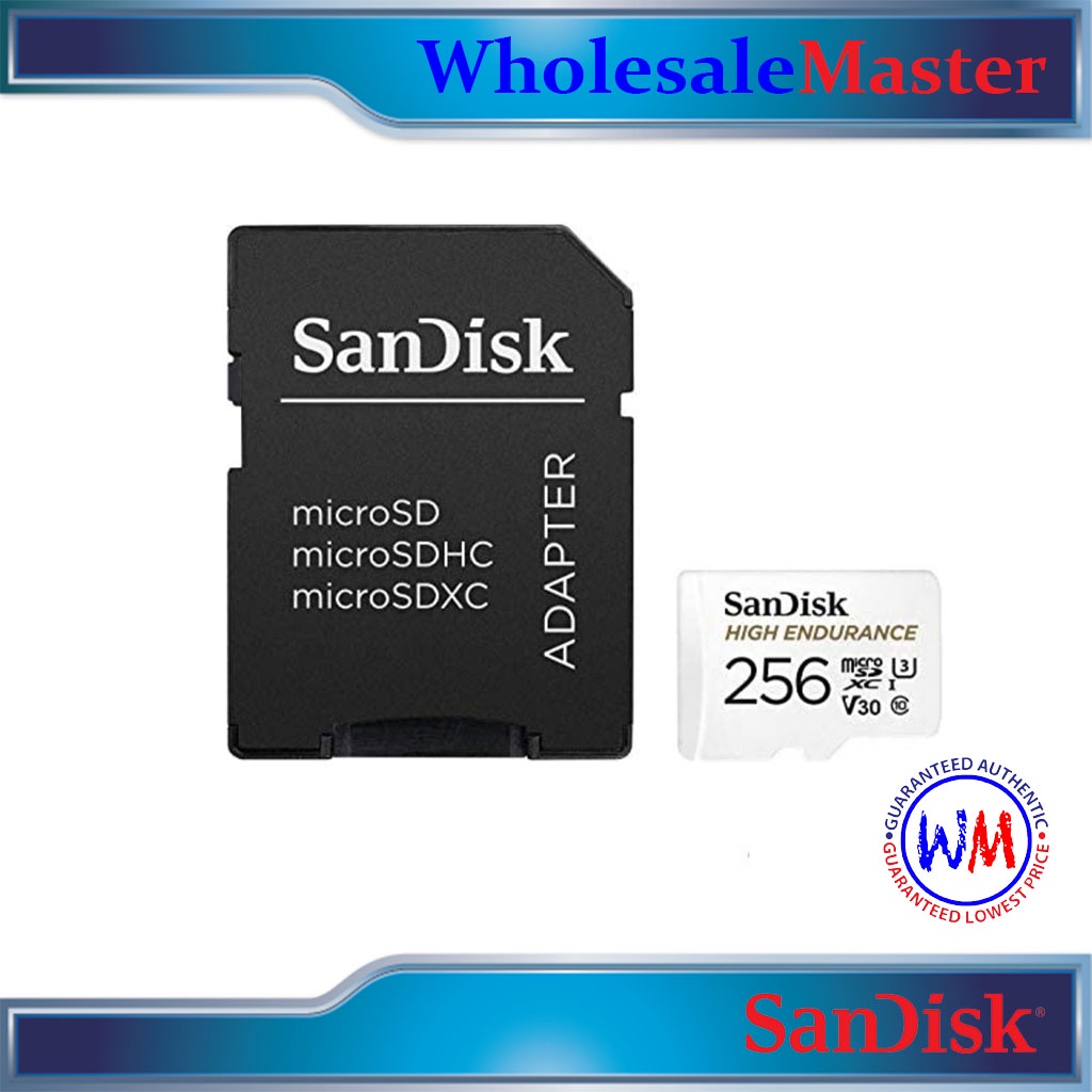 SanDisk 256GB High Endurance UHS-I microSDXC Memory Card with SD Adapter