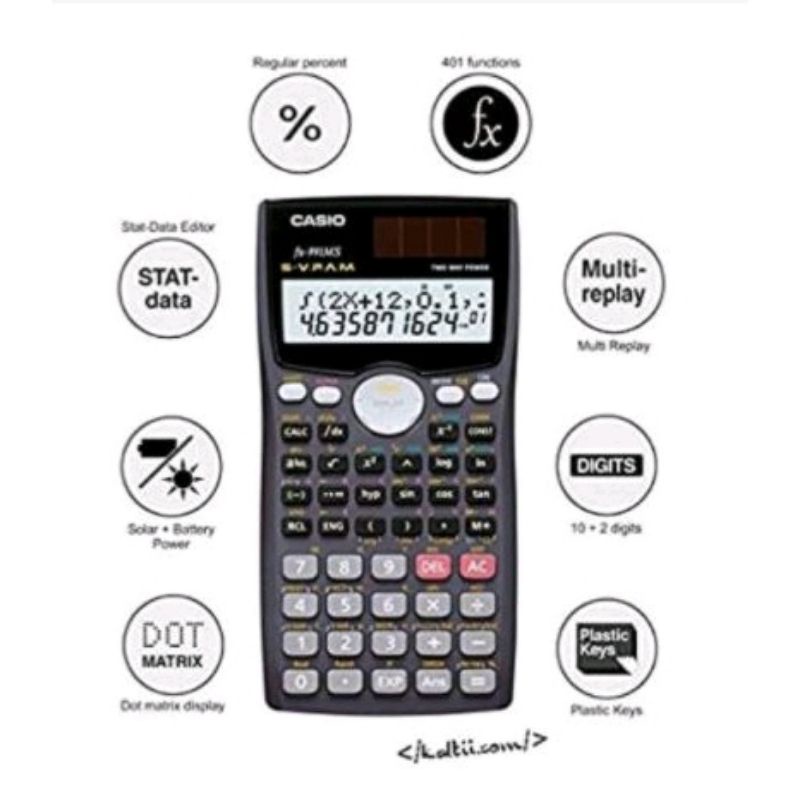 Casio FX 570MS Scientific Calculator for school and office | Shopee ...