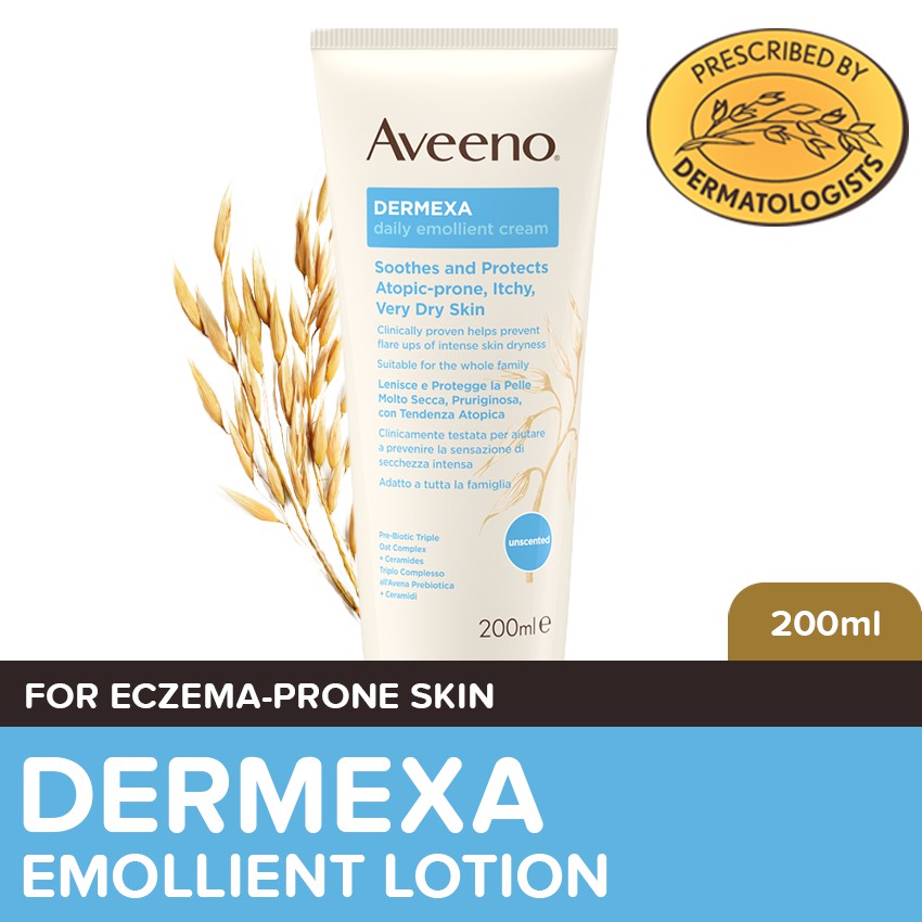 Aveeno Dermexa Cream 200ml Eczema Lotion, Body Lotion for Sensitive