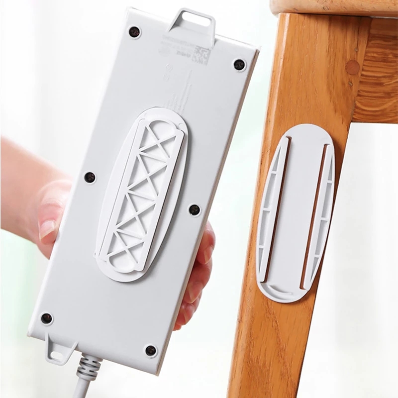 Self-Adhesive Seamless Power Strip Socket Fixed Holder/Punch-Free Plug ...
