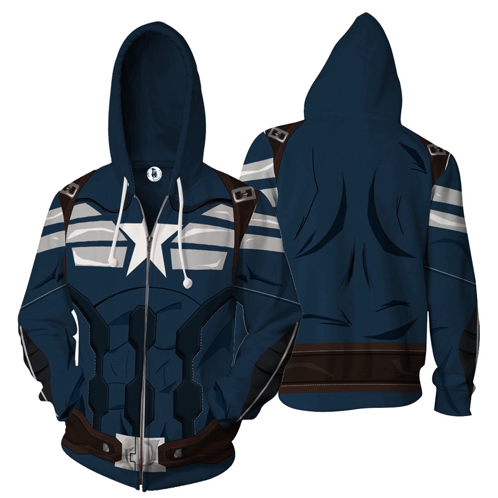 Captain america costume hoodie hotsell