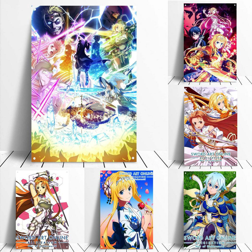 SAO Sword Art Online Kirito Asuna Alice Sinon Cool Game Manga Anime Tin Sign  Anime Poster Metal Poster Wall Art Decor MANGAZ118 | Shopee Philippines