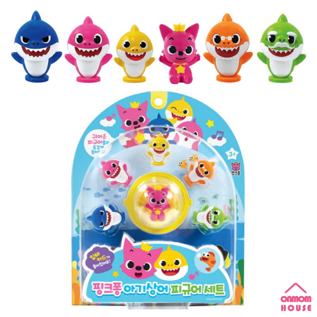 Pinkfong Baby Shark Family Figure Set 6 Figures Korean Toy | Shopee ...