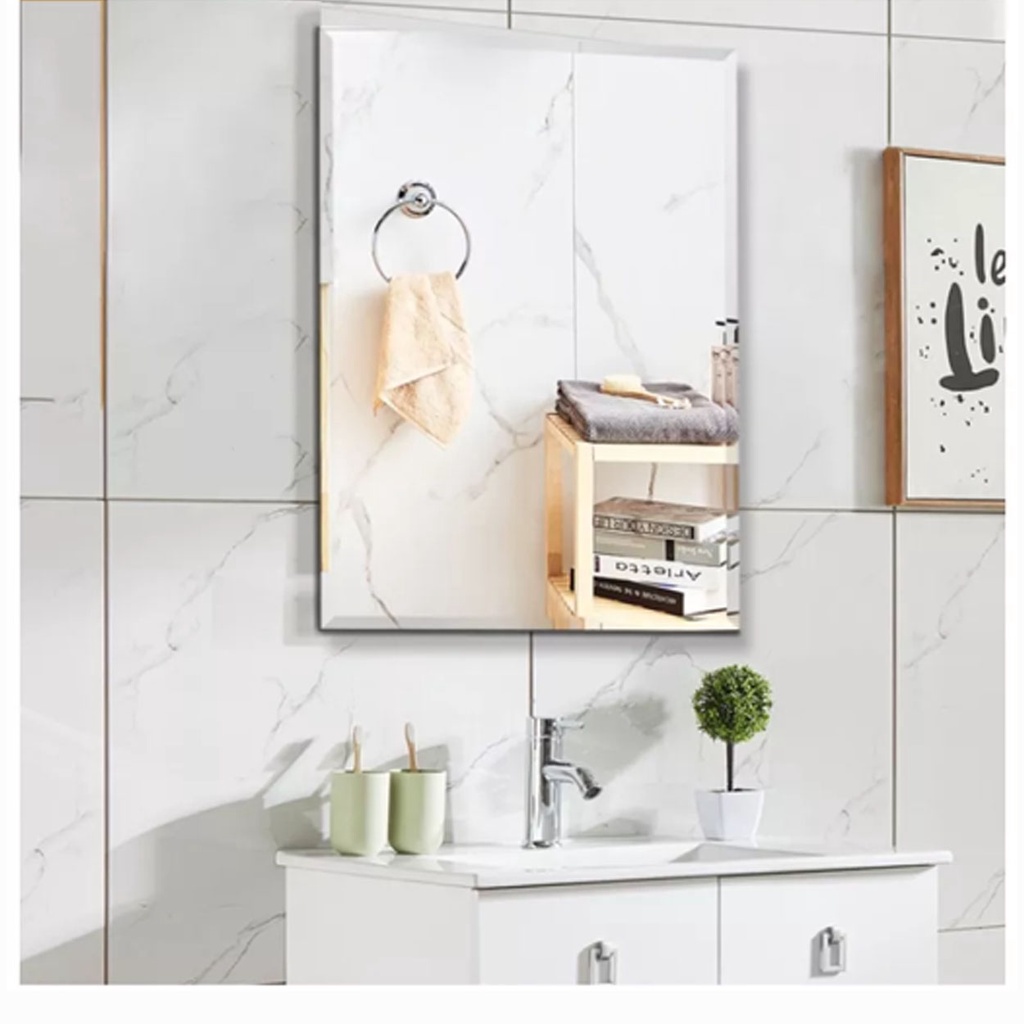 MIRROR 005- 30x42cm Rectangular Wall Mirror Suitable For Bedroom,Bathroom,Living Room Home Decor ...