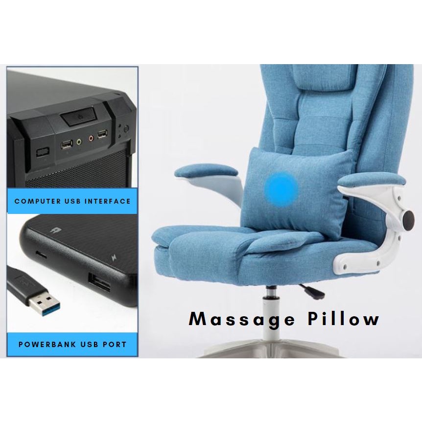 Yali 1pc. Massage pillow smart USBVibration pillow back and neck pillow