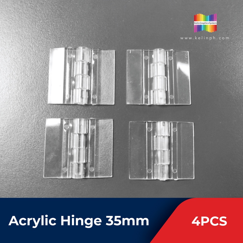 KGS Clear Acrylic Hinge 3 and 5 pcs 30mm x 30mm 45mm x 30mm