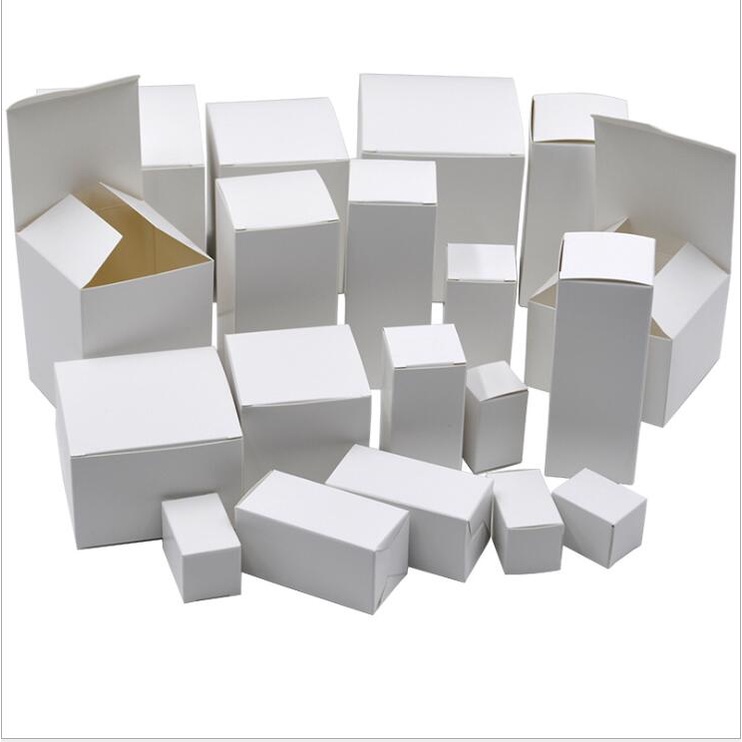 30pcs White Carton Packaging Box Multi size Rectangular Packaging