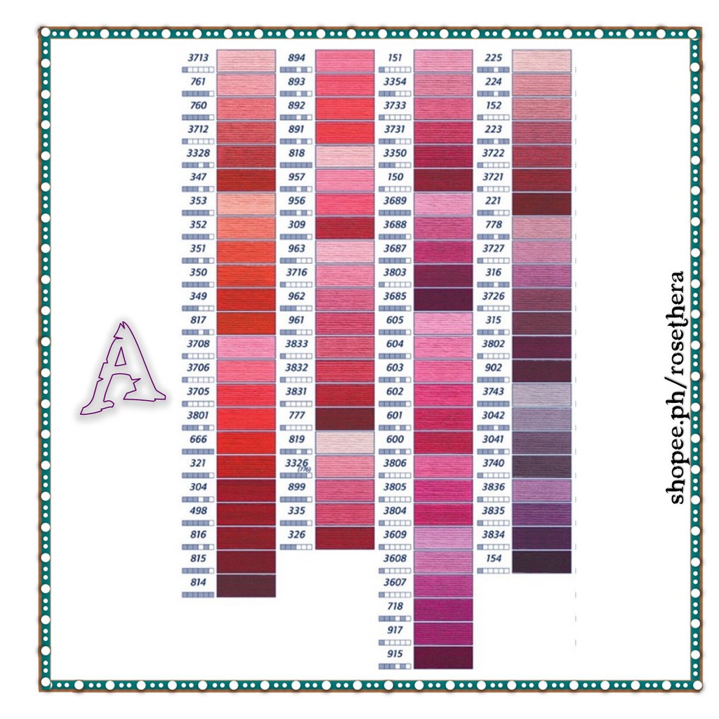 Embroidery Floss Cross Stitch Threads Threads similar to DMC SEND LIST for more Shopee