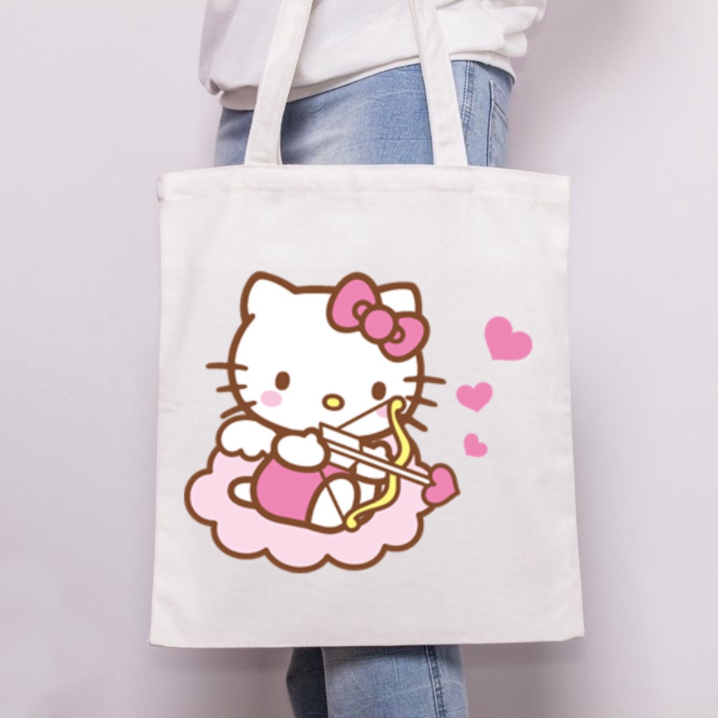 Hello Kitty Canvas Easy Tote Bag (Black)