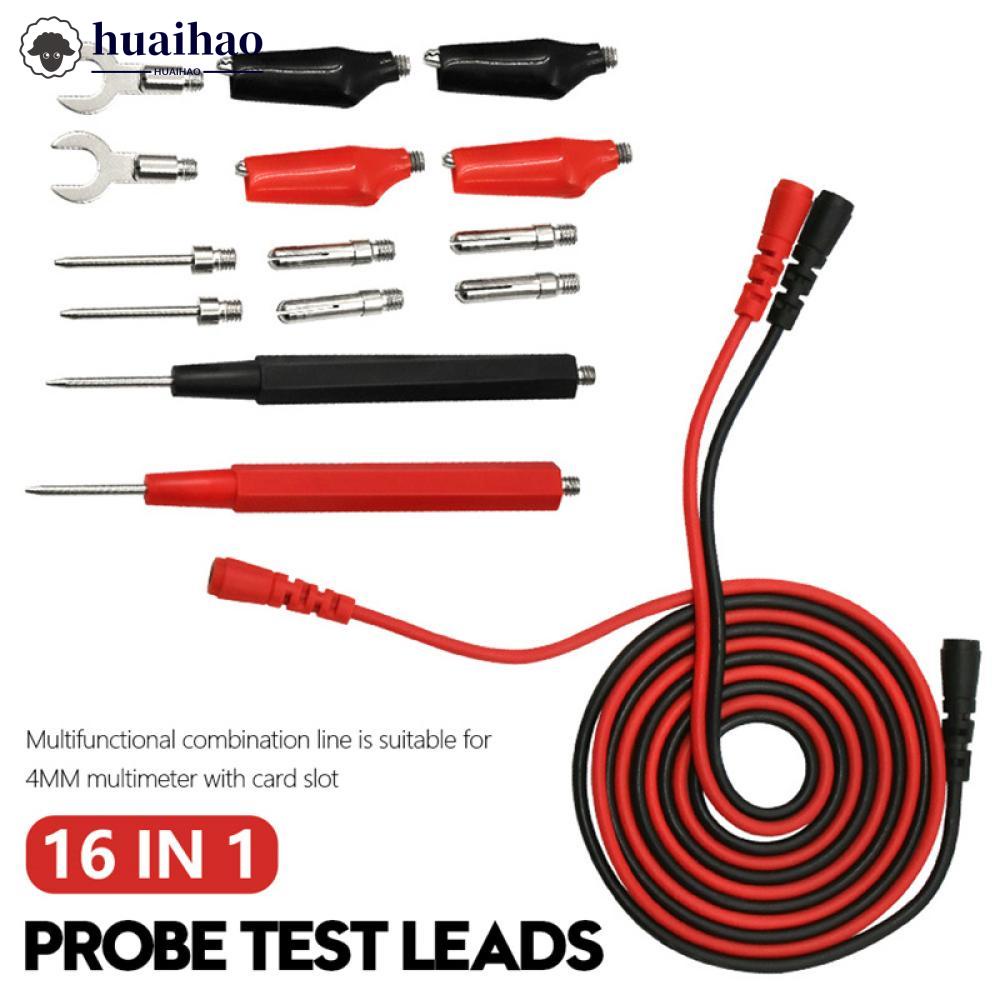 HUAIHAO 16 in 1 20A 1000V Probe Test Leads Pin with Clip for Digital ...