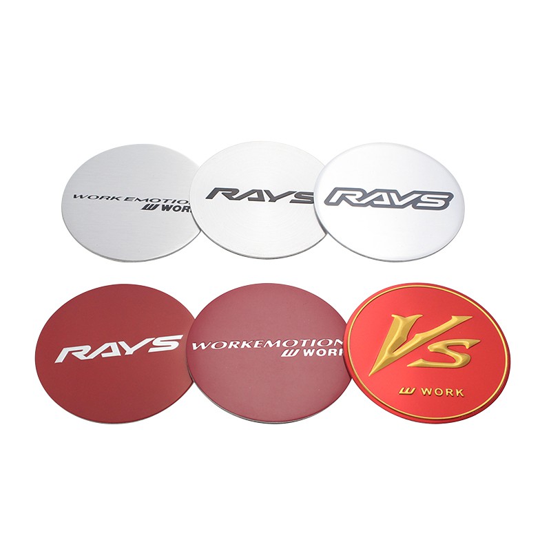 4PCS/LOT Car Racing 50MM Wheel Cover Cap Sticker RAYS VOLK VR Logo ...