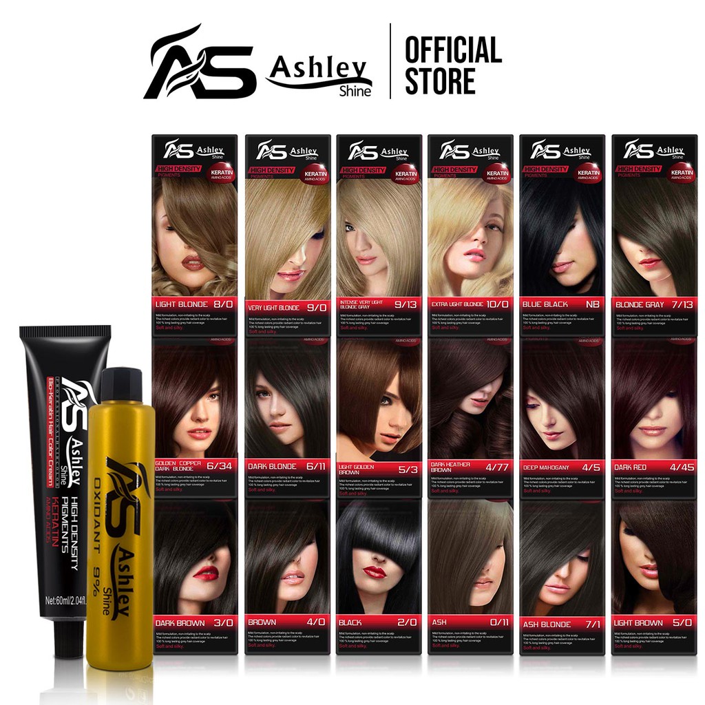 Ashley Shine Bio Natural Glossy Hair Color Cream 60mL | Shopee Philippines