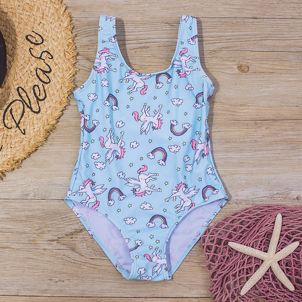 20213-14 Years Cherry Print Brand Girls Kids One Piece Swimwear ...