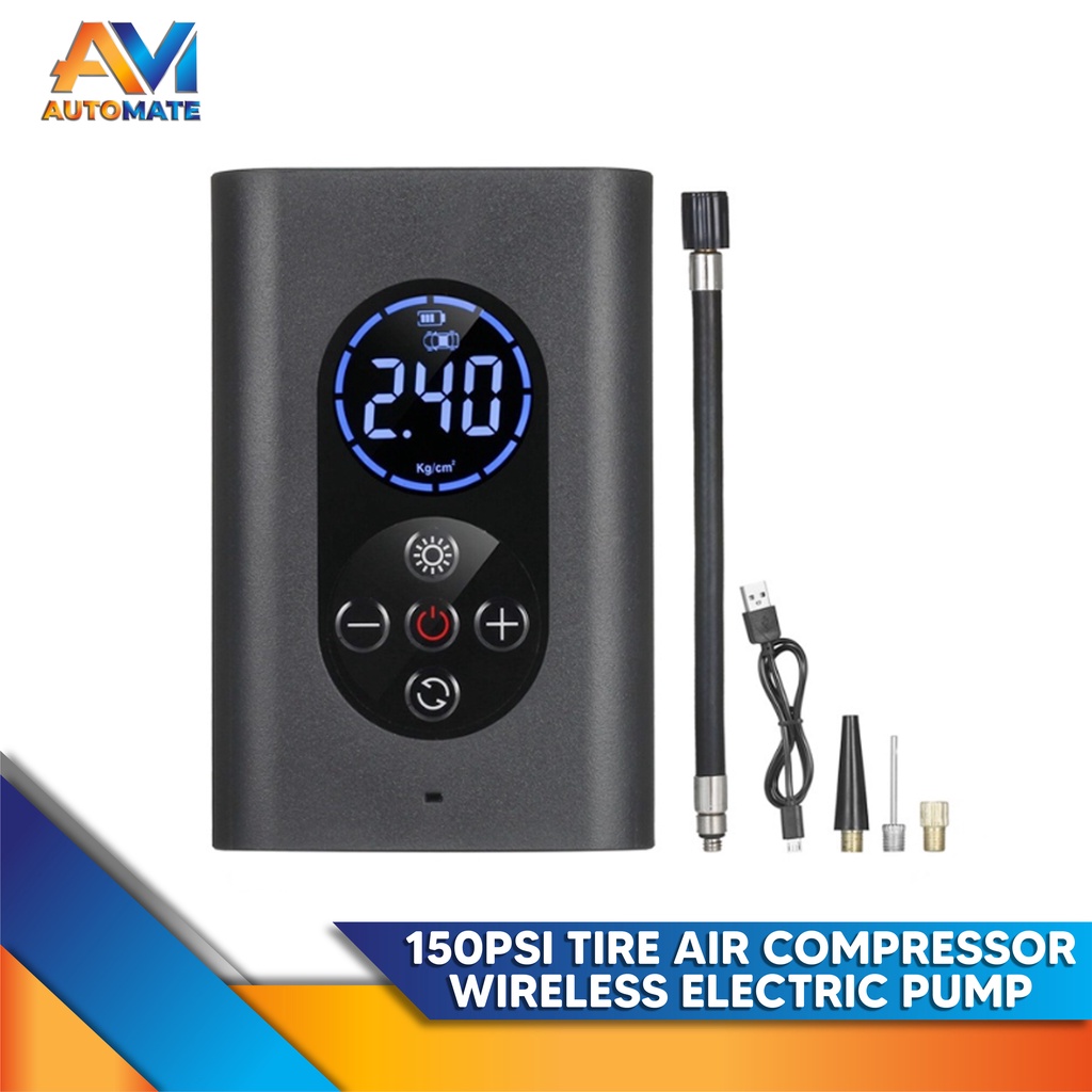 Auto Tire Air Compressor 150PSI Smart Digital Wireless Electric ...