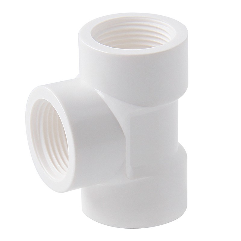 1pc 1/2"3/4"1" PVC Tee Connectors Female Thread PVC Fittings Garden