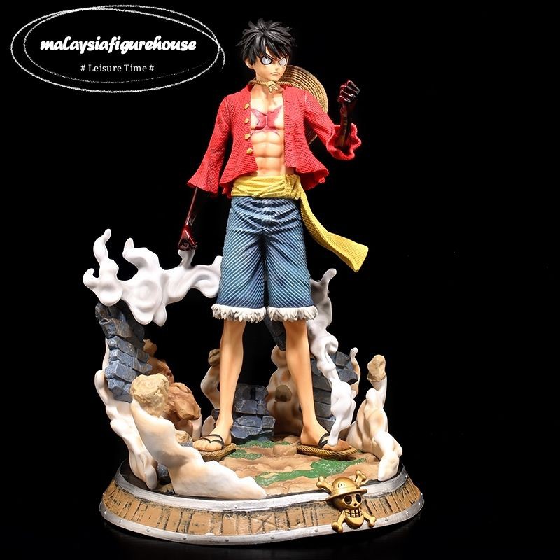 36CM ONE PIECE DREAM STUDIO MONKEY D LUFFY COPY RESIN GK LIGHT UP ...