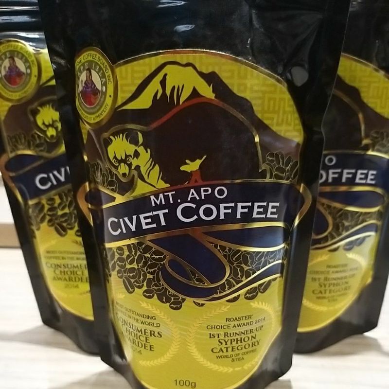 Civet Coffee ( Mt. Apo ) 100g ground and beans Shopee Philippines