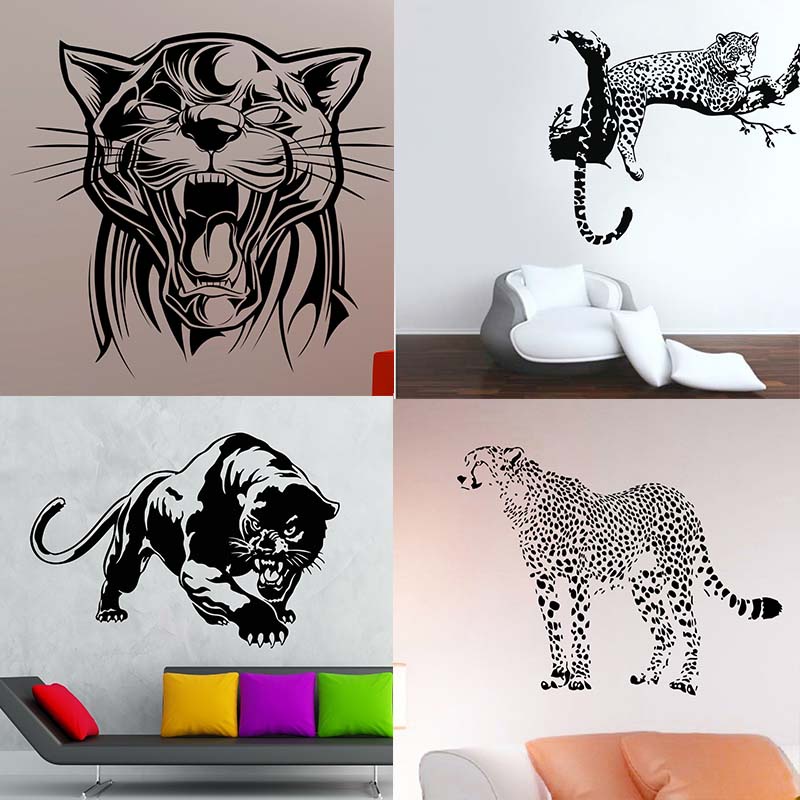 Wall Decal Leopard Cheetah Big Cat Jaguar Panther Predator Wild Animal ...