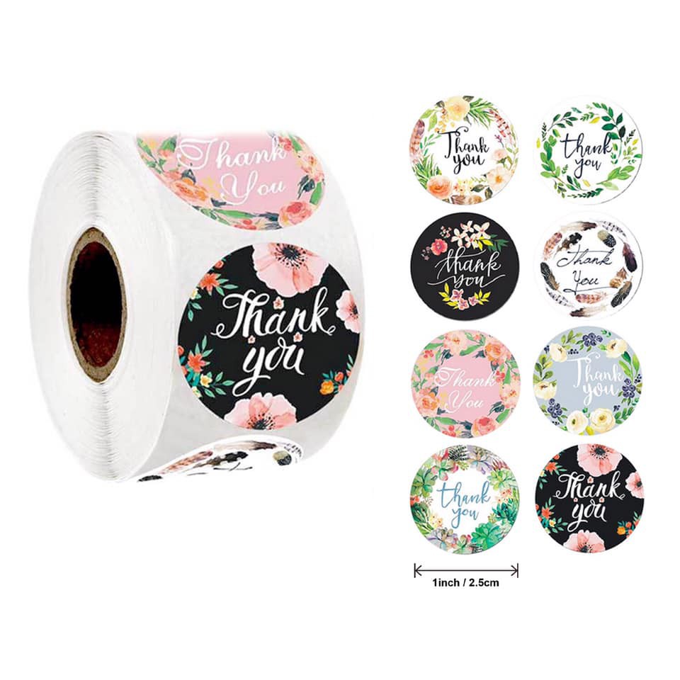 Shop na 500 Pcs/roll Round Thank You for Your Order Heart Sticker ...