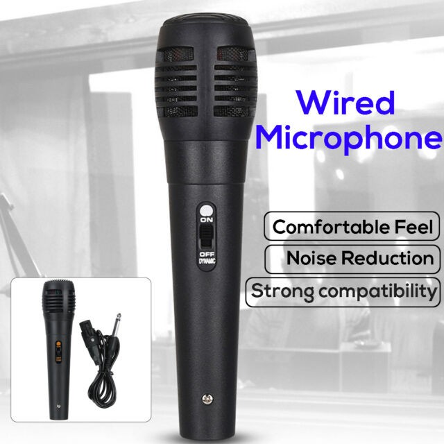 WIRED MIC Professional Handheld Wired Dynamic Microphone Audio Karaoke ...