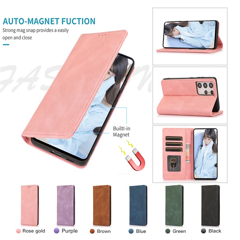 Redmi Note 10 Note10S Note9 PRO 5G 4G Automatic Suction Leather Case ...