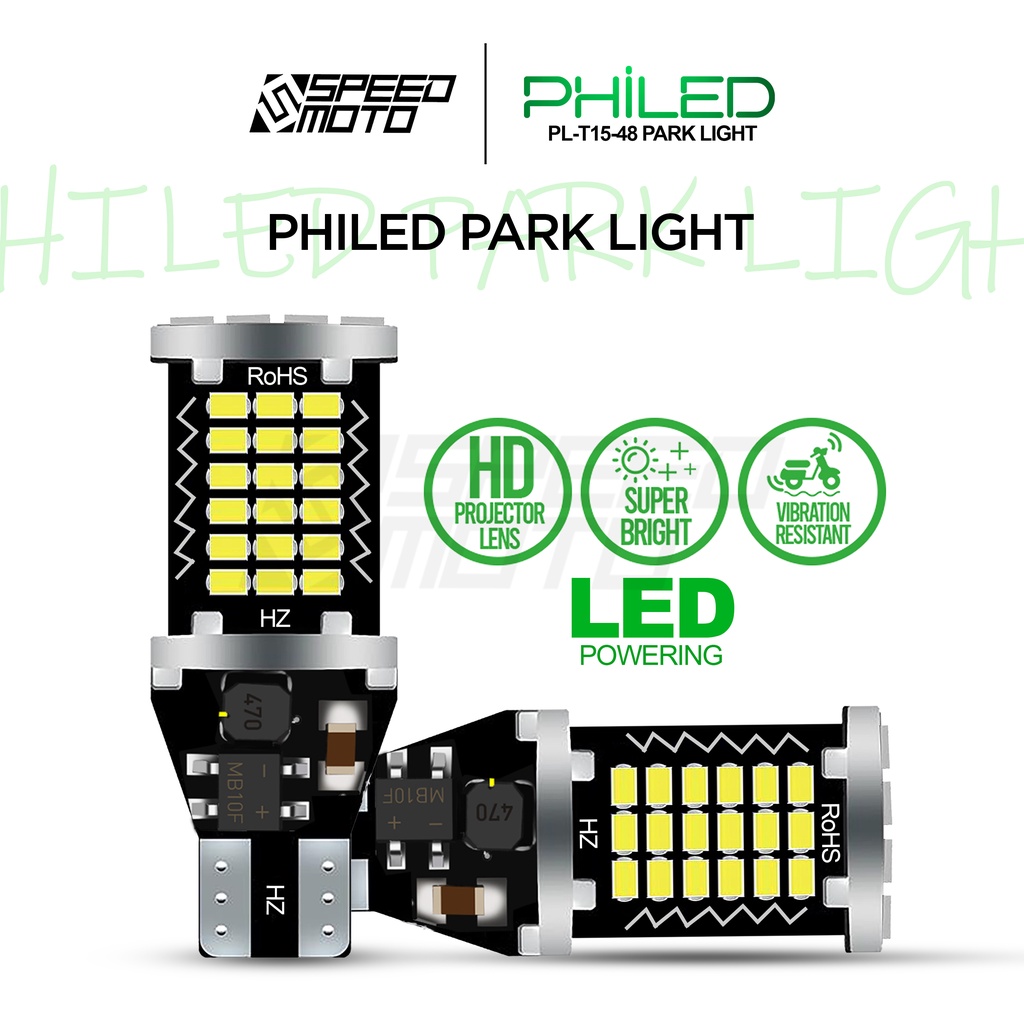 PHILED T15 LED PARK LIGHT PL-T15-48 W/ KOREAN 48-LED CHIPS UNIVERSAL ...