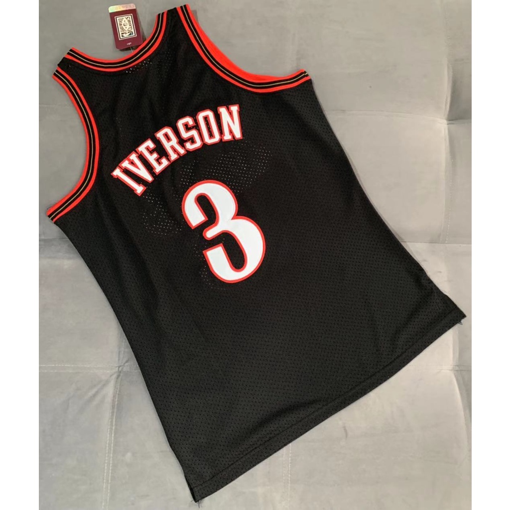 NBA Authentic Jersey Philadelphia 76ers 1997-98 Allen Iverson #3 –  Broskiclothing