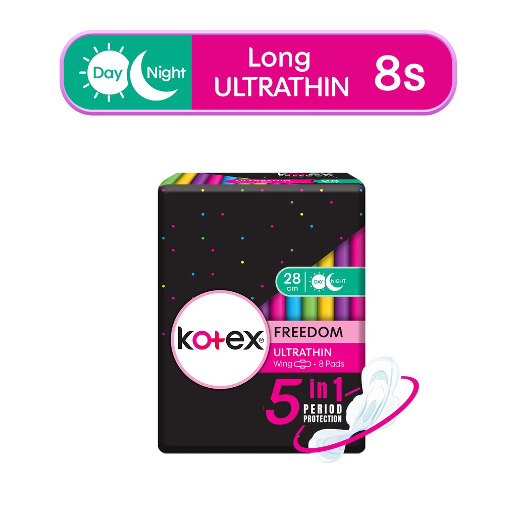 Kotex Freedom Ultrathin Sanitary Napkins 28cm 8 Pads Shopee Philippines