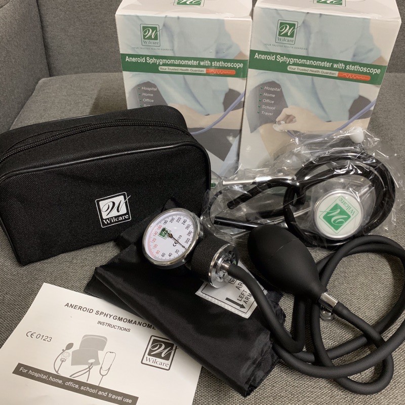Wilcare Aneroid Sphygmomanometer with Stethoscope and Bag