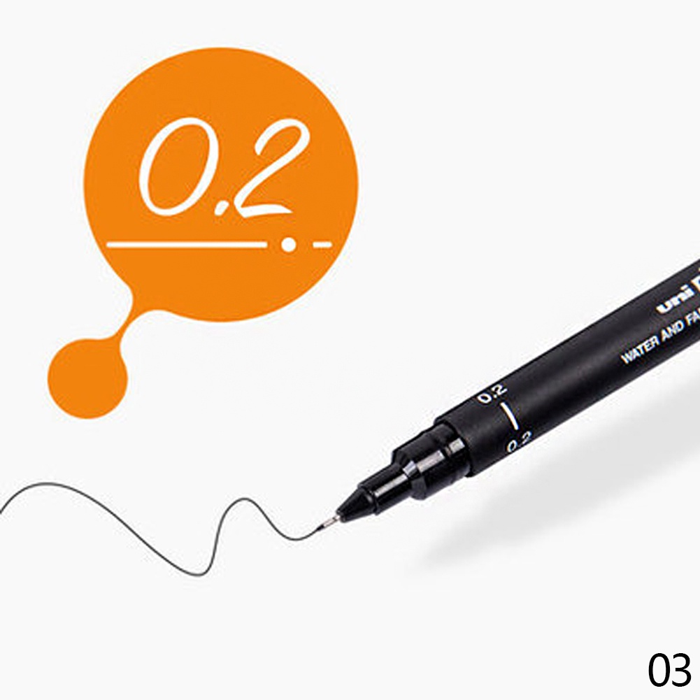 RE 6PCS Uni Pin Drawing Pen Fine Line 005 01 02 03 05 08 Needle pen