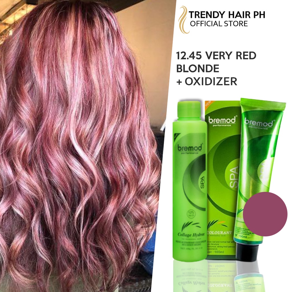 Original Bremod Hair Color 12.45 Very Red + Oxidizer 