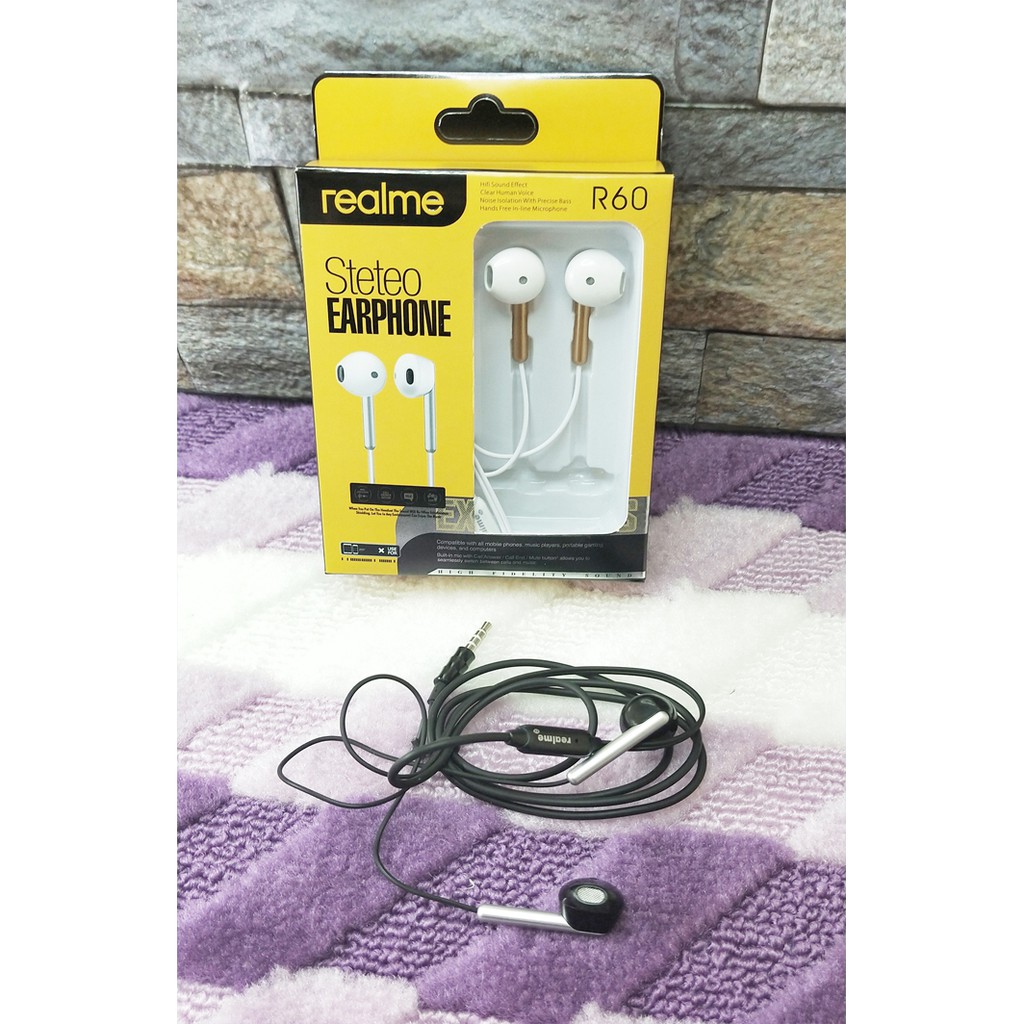Realme R60 Stereo Earphone Shopee Philippines