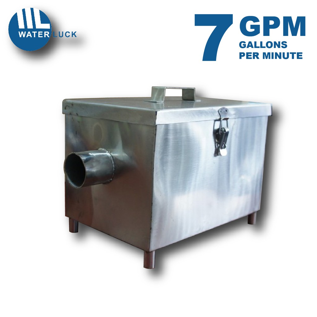 WaterLuck Grease Trap 7GPM 100 Stainless Steel Heavy Duty Smooth