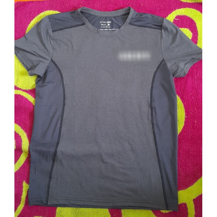 NEW ATHLETIC ACTIVE DRY T SHIRT GRAY ORIGINAL WITH COSTUMIZED REFLECTORIZED  PRINT @RMY HIGH QUALITY