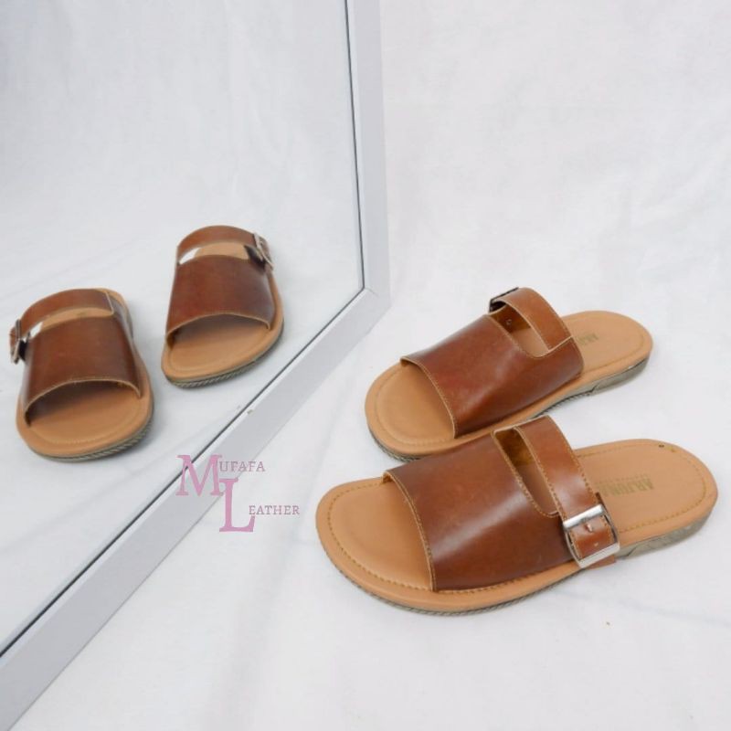 Mufafa Leather Fazhio Genuine Cowhide Men's Sandals | Shopee Philippines
