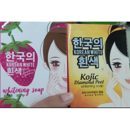 KOREAN WHITE - 65g x2 - Pink Strawberry Glutathione / KOJIC Diamond Peel (Whitening  Soap) | Shopee Philippines