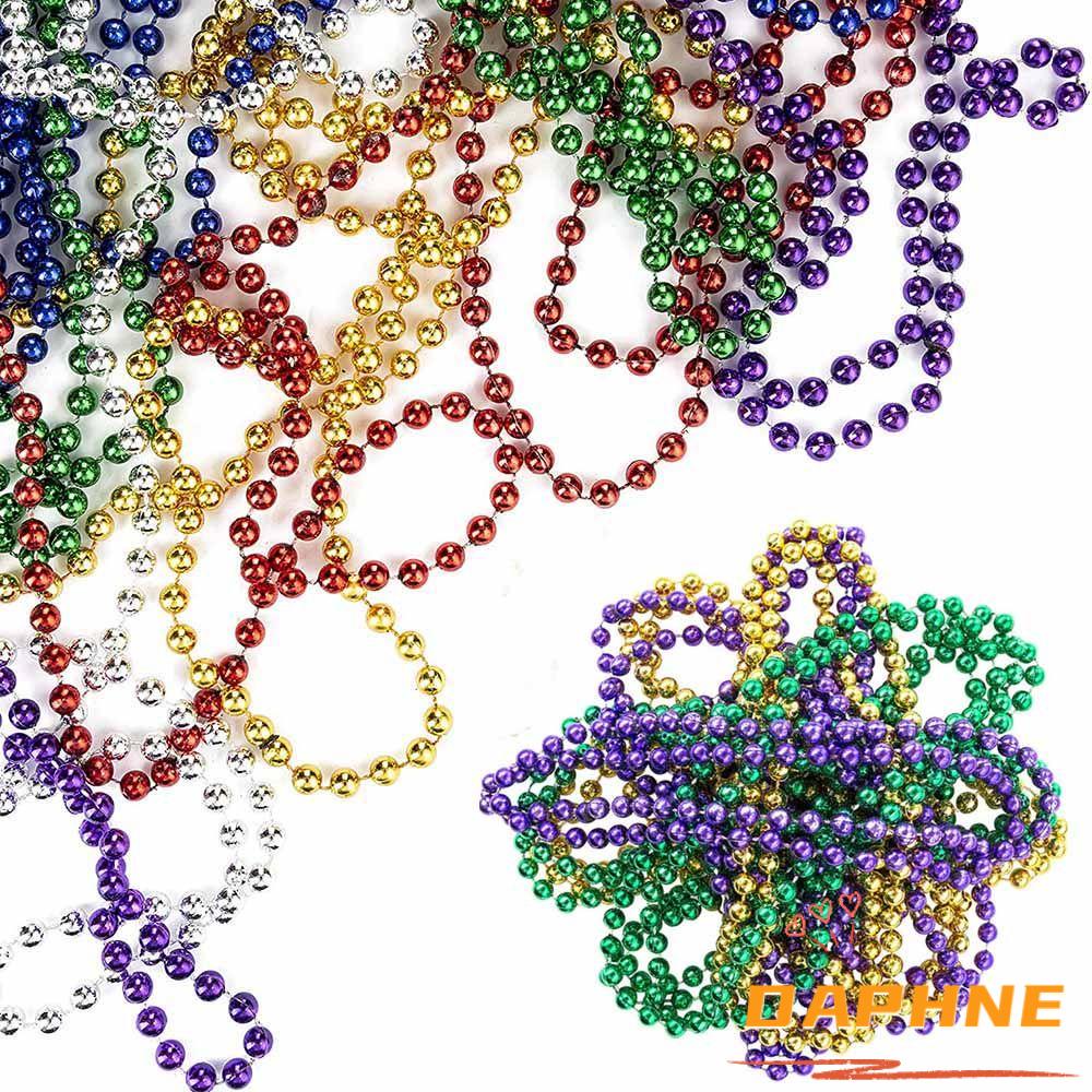 DAPHNE Mardi Gras Beads Women Round Party Decor Costume Props Beaded