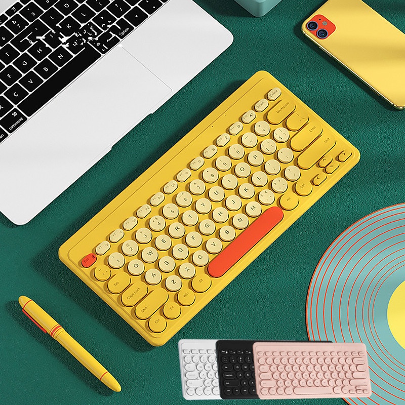 79 Keys Wireless Keyboard Cute Mini Keyboard Silent Small Home Office