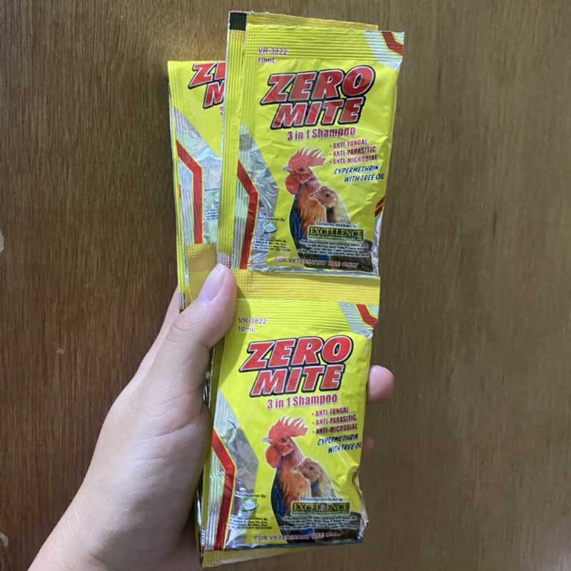Zero Mite Shampoo for gamefowl 10ml (1 Sachet) Shopee Philippines