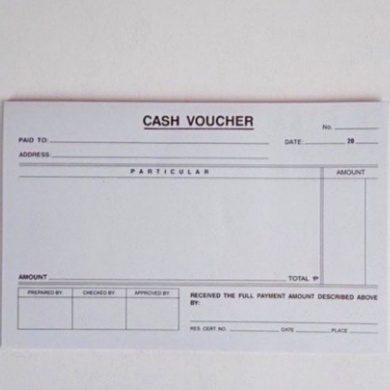 10 Pads Cash Voucher Receipt Resibo 10 pads per Ream Check Voucher ...